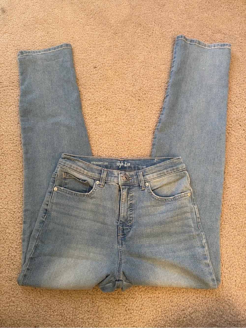 Style & Co. Light Blue Straight Leg Jeans